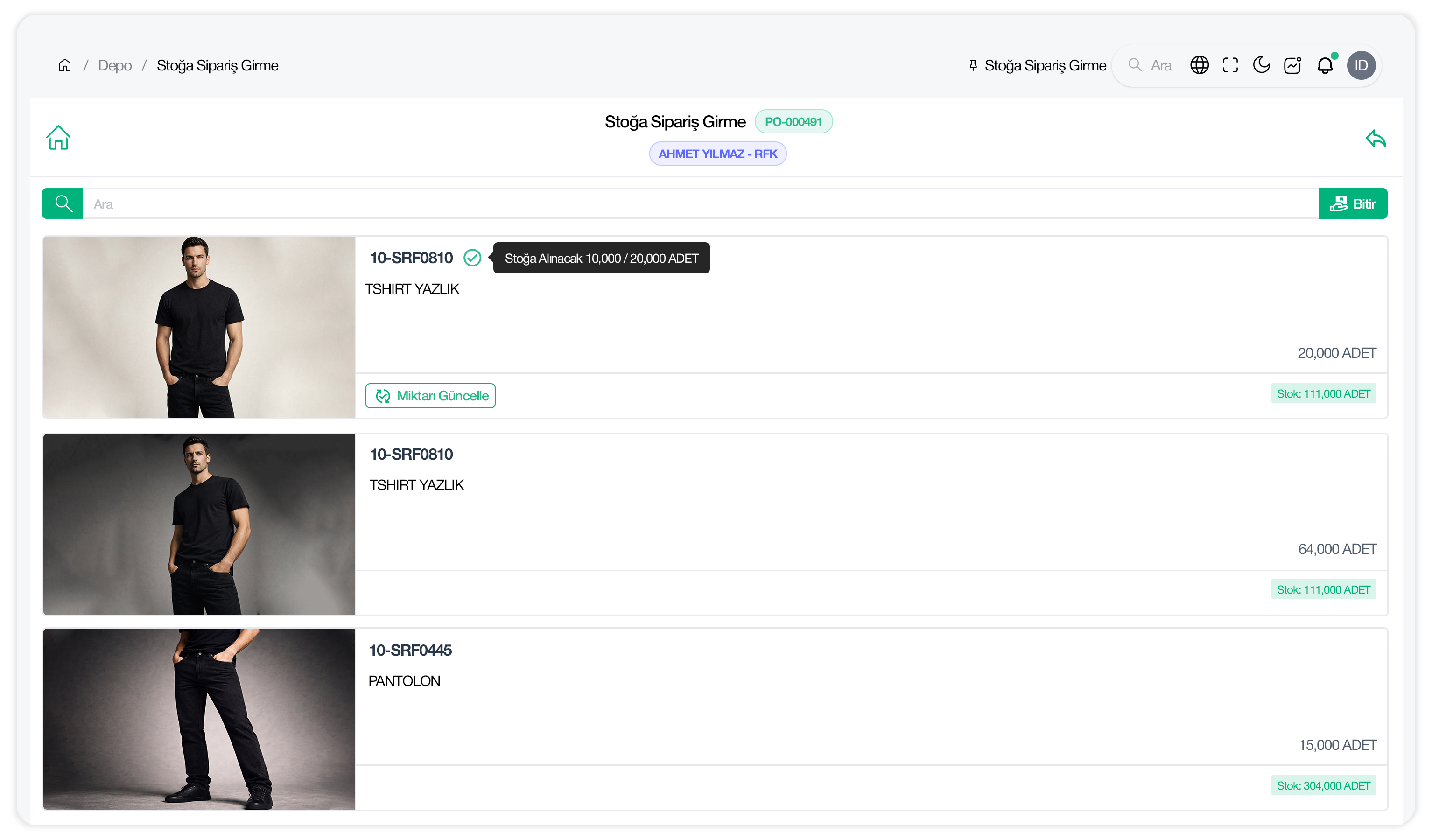Mal Kabul & Depo Entegrasyonu