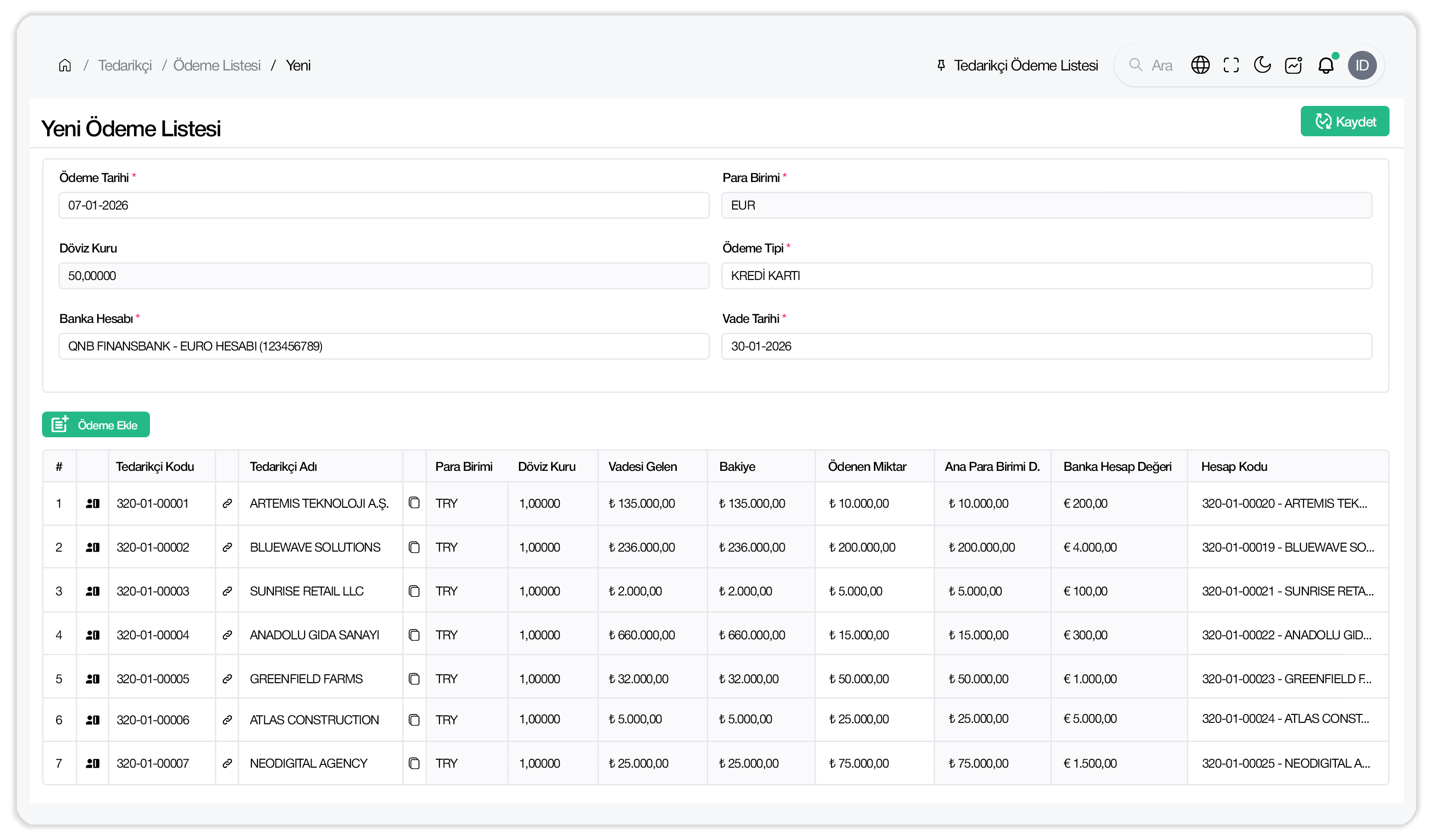 Financial Account Management
